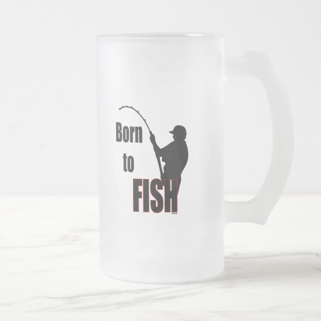 Geboren für Fische Mattglas Bierglas (Rechts)