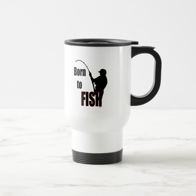 Geboren für Fische Reisebecher (Rechts)