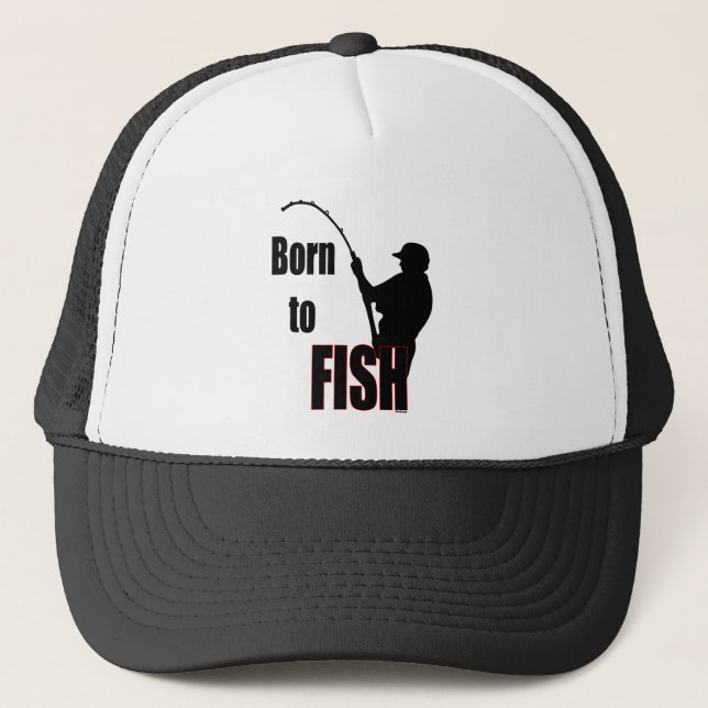 Geboren für Fische Truckerkappe (Vorderseite)