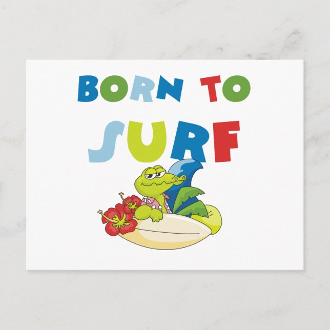 Geboren für Surf-T - Shirt und -Geschenke Postkarte (Vorderseite)