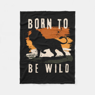 Geboren für Wildtier Fleecedecke