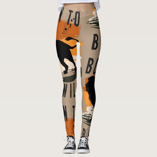 Geboren für Wildtier Leggings (Vorderseite)
