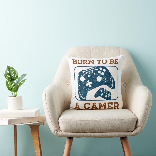 Geboren, Gamer zu sein Kissen (Stuhl )