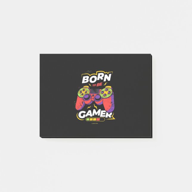 Geboren, Gamer zu sein Post-it Klebezettel (Vorderseite)