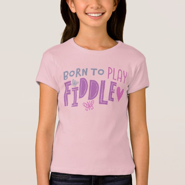 Geboren, Geigen-T - Shirt zu spielen (Vorderseite)