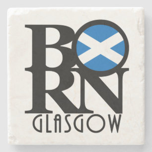 GEBOREN Glasgow Scotland Steinuntersetzer
