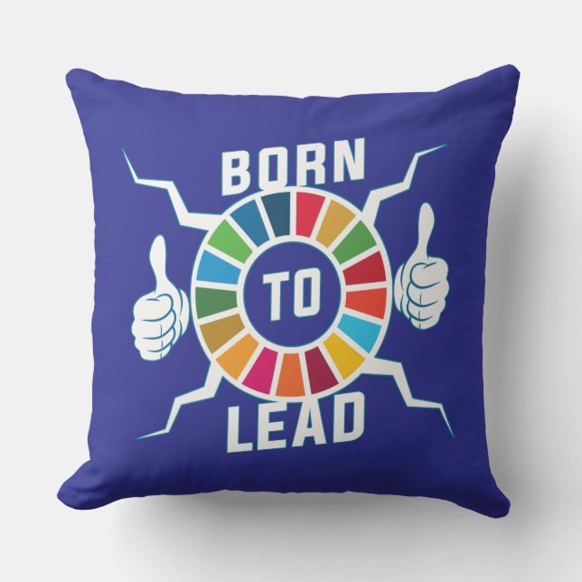 Geboren, Global Goals Leadership Motivierend zu fü Kissen (Vorderseite)