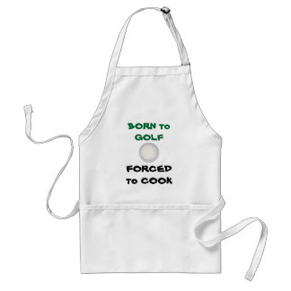 GEBOREN GOLF ZU SPIELEN Zwangs, um das lustige Schürze