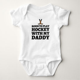 Geboren Hockey / Daddys Future Hockey Buddy spiele Baby Strampler