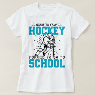 Geboren, Hockey farbenfroh Geburtstag Gegenwart Co T-Shirt