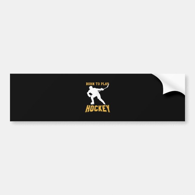 Geboren, Hockey-Spieler-Geschenk für Feldhockey zu Autoaufkleber (Vorne)