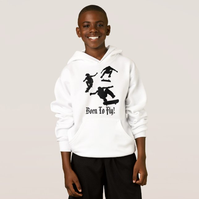 Geboren, - Hoodie des Kindes zu fliegen der (Vorne ganz)