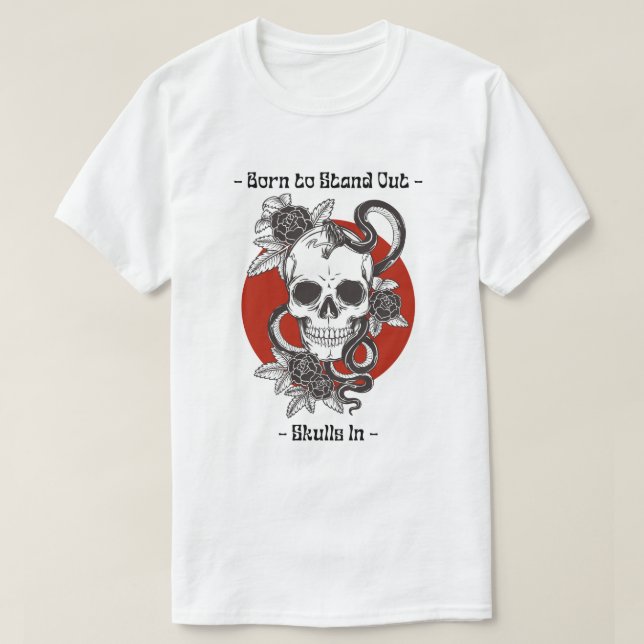 Geboren, Illustration auszuhalten T-Shirt (Design vorne)