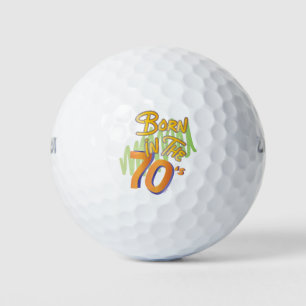 Geboren im 70er Cooles Old AgeFun Golfball