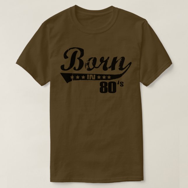 Geboren im 80er T-Shirt (Design vorne)
