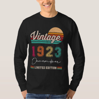Geboren Im Dezember 1923 Vintag Happy Birthday 101 T-Shirt