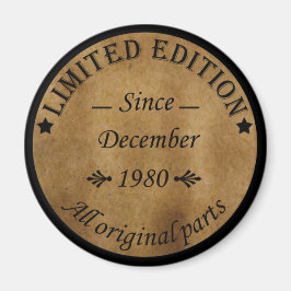 geboren im Dezember 1980 Vintager Geburtstag Magnet