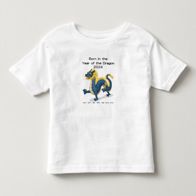 Geboren im Drachenjahr 2024 Kleinkind T-shirt (Vorderseite)