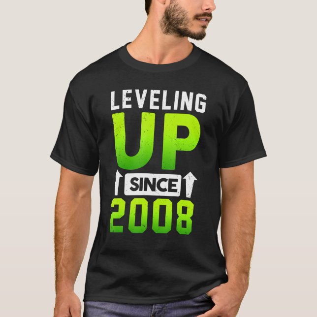 Geboren im Jahr 2008 - Gaming - Anstieg seit 2008  T-Shirt (Vorderseite)