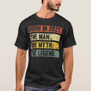 Geboren im Jahr 2021 Retro Man Myth Legend Geburts T-Shirt