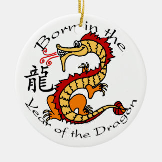 Geboren im Jahr der Drache-Verzierung Keramik Ornament