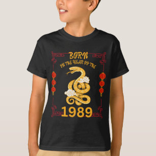 Geboren im Jahr der Schlange 1989 Chinesisches Neu T-Shirt