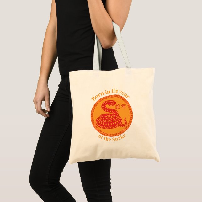 Geboren im Jahr der Schlange - Chinesischer Zodiac Tragetasche (Vorderseite (Produkt))