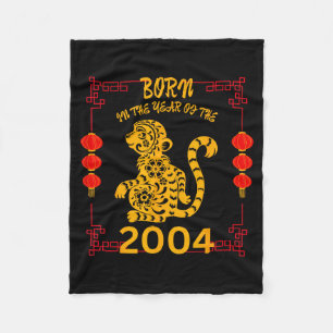 Geboren im Jahr des Affen 2004 Chinesisches Neujah Fleecedecke