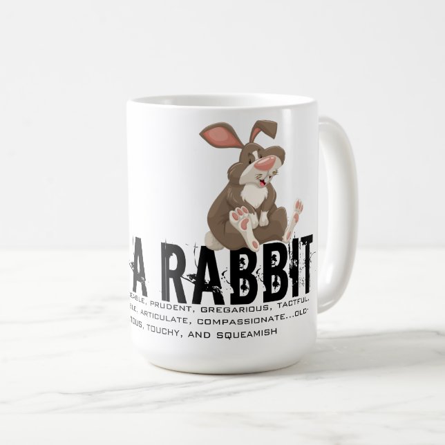 Geboren im Jahr des Kaninchens Kaffeetasse (VorderseiteRechts)