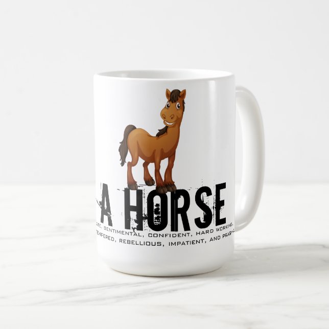 Geboren im Jahr des Pferdes Kaffeetasse (VorderseiteRechts)