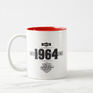 Geboren im Jahre 1964 (Dark&Lightgrey) Zweifarbige Tasse
