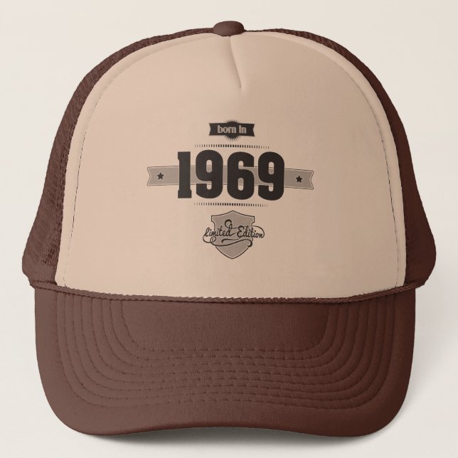 Geboren im Jahre 1969 (Dark&Lightgrey) Truckerkappe (Vorderseite)