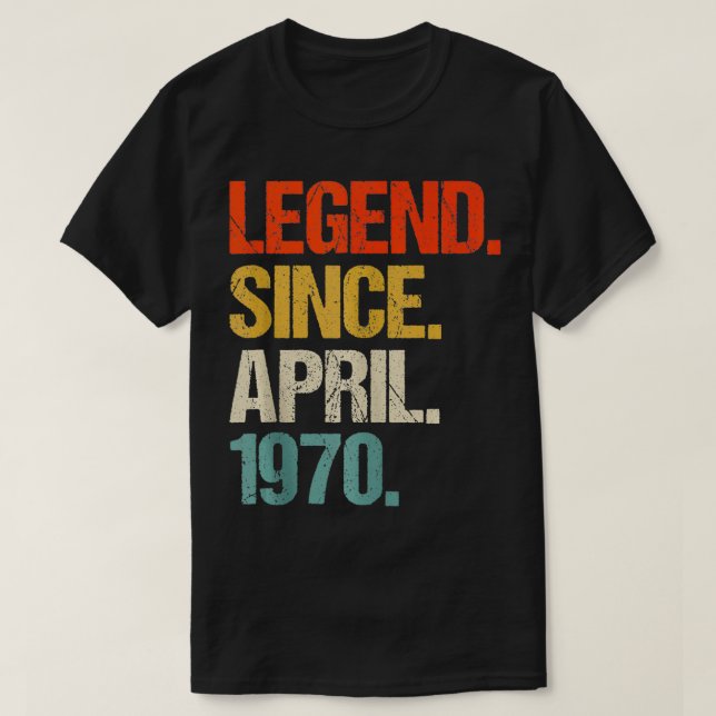 Geboren im Jahre 1970 54 Jahre alt Made in 1970 54 T-Shirt (Design vorne)