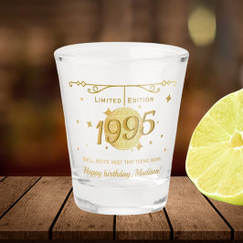 Geboren im Jahre 1995 30. Geburtstag Party trinkt  Schnapsglas