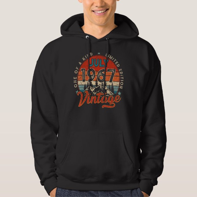 Geboren im Juli 1967 55. Geburtstag Hoodie (Vorderseite)