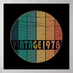 Geboren im klassischen Retro von 1978 Poster