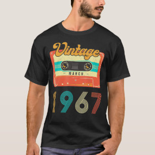 Geboren im März 1967 53 Jahre alt Geburtstag Retro T-Shirt