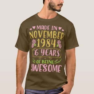Geboren im November 1984 glücklich Geburtstag 36 J T-Shirt
