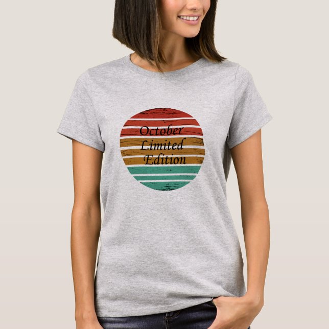geboren im Oktober limitierte Auflage T-Shirt (Vorderseite)