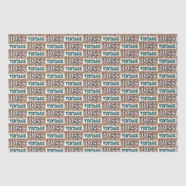 Geboren in 1955 Gewebepapier Seidenpapier (Vorderseite)