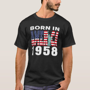 Geboren in Amerika im Jahr 1958 Freiheitsstatue US T-Shirt