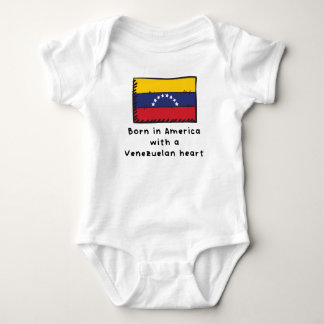Geboren in Amerika mit einem venezolanischen Herz Baby Strampler