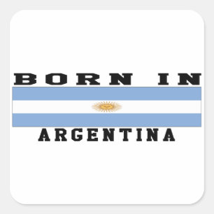 Geboren in Argentinien Quadratischer Aufkleber