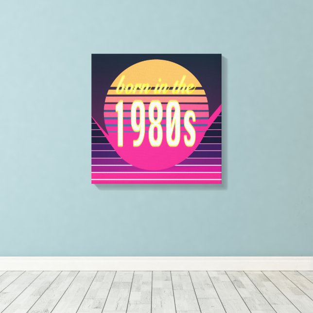 Geboren in den 1980er Jahren, Millennials, Gen X,  Leinwanddruck (Insitu (Holzboden))