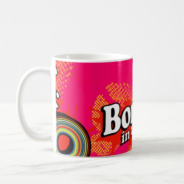 "Geboren in den 80er Jahren" magenta rosa Logo Ret Kaffeetasse (Links)