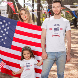 Geboren in den USA Custom Year Banner Kids Tri-Blend Shirt