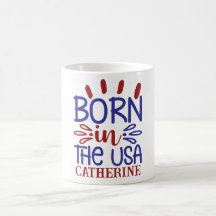 Geboren in den USA Personalisierte Kaffee-Tasse