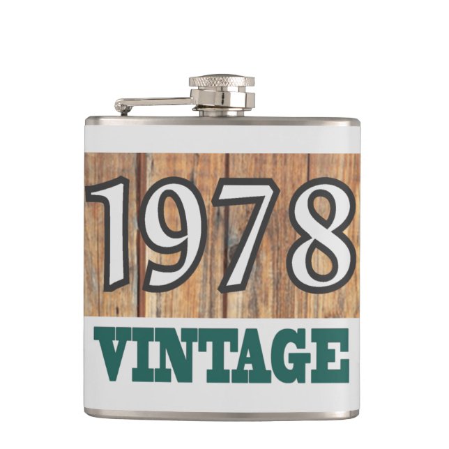 Geboren in Flasche von 1978 Flachmann (Vorderseite)