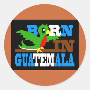 Geboren in Guatemala 2 Runder Aufkleber