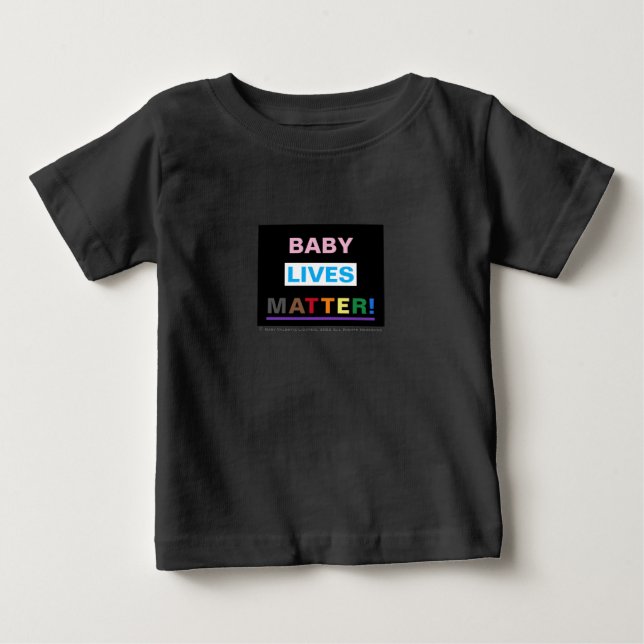 Geboren in Peace™ 'Baby Lives Matter' Baby T-shirt (Vorderseite)